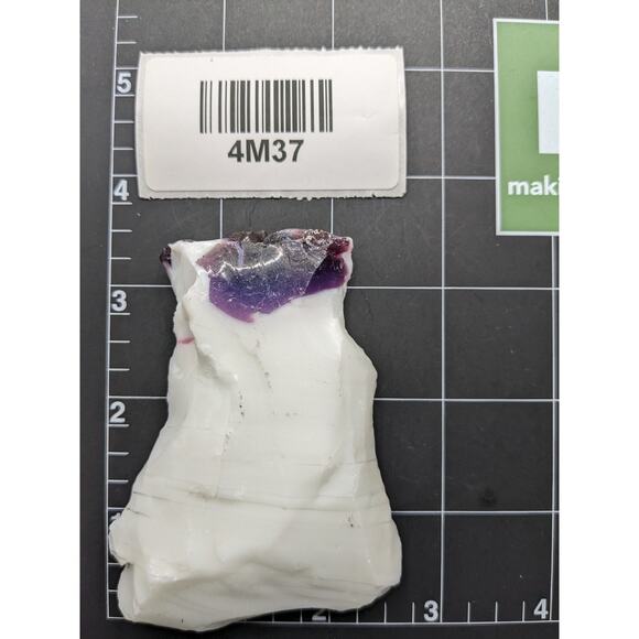 Milk Glass Infused Amethyst Purple Art Glass Cullet Slag Glass #4M37 - Picture 6 of 6